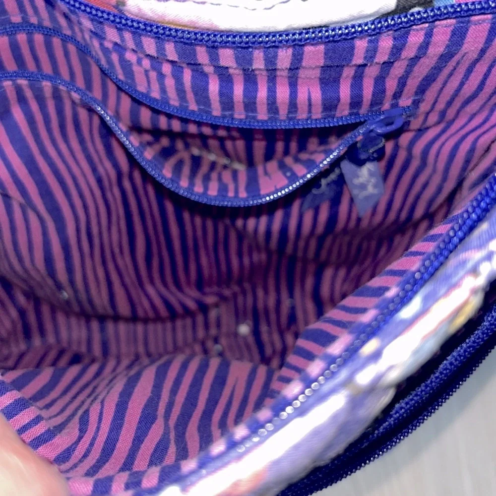 Vera Bradley Impressionista Crossbody Purple Quilted Shoulder Hipster Bag Purse